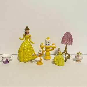 Beauty & the Beast Belle Figure Lot Disney Toy Bundle